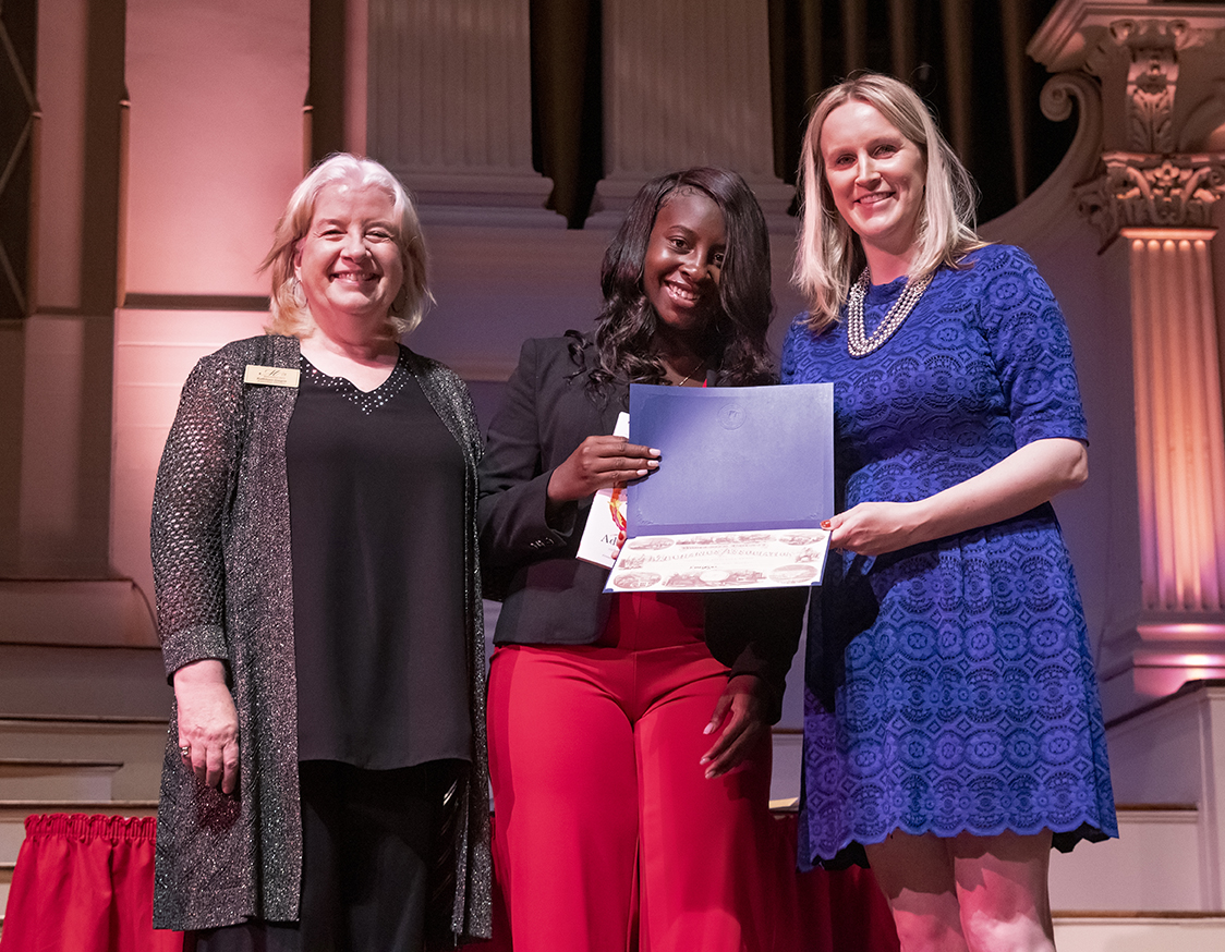 Nia Slater-Bookhart ’19, MAT ’20, receives Mechanics Hall honor