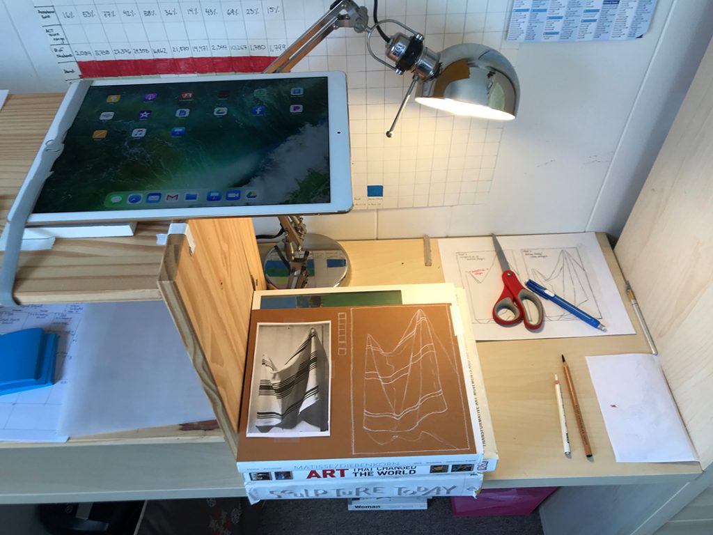 Prof. Amy Wynne's distance-teaching setup