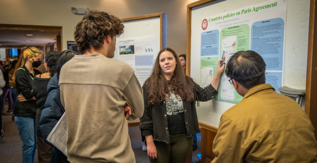 Student at poster