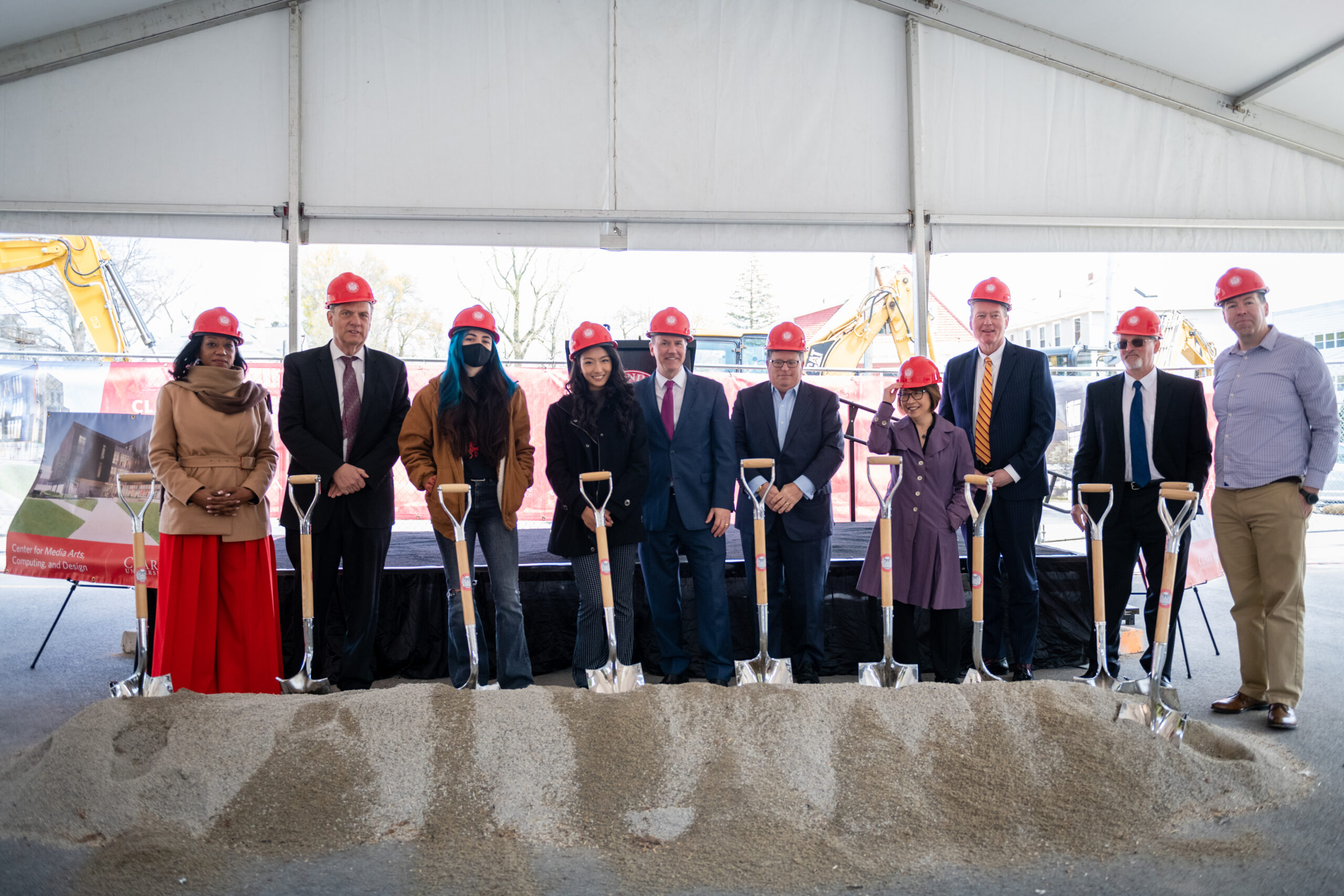 Clark breaks ground on the Center for Media Arts, Computing, and Design