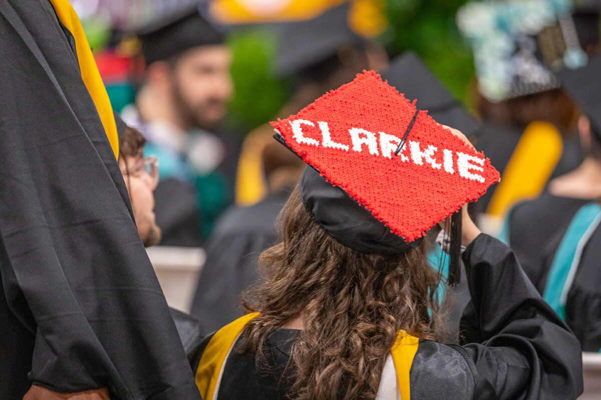 Students at Clark University Commencment