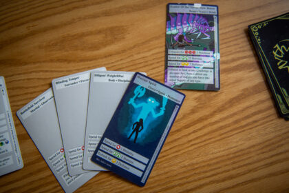 card game on table