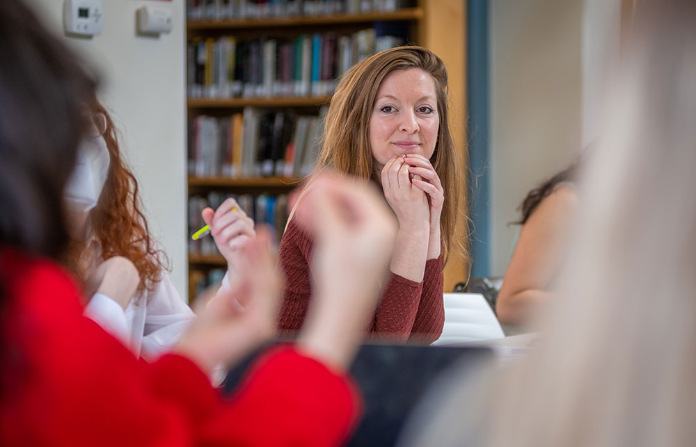 Students and faculty in class