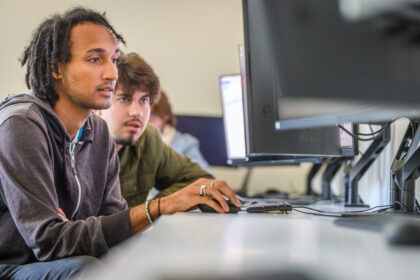 two students at computer