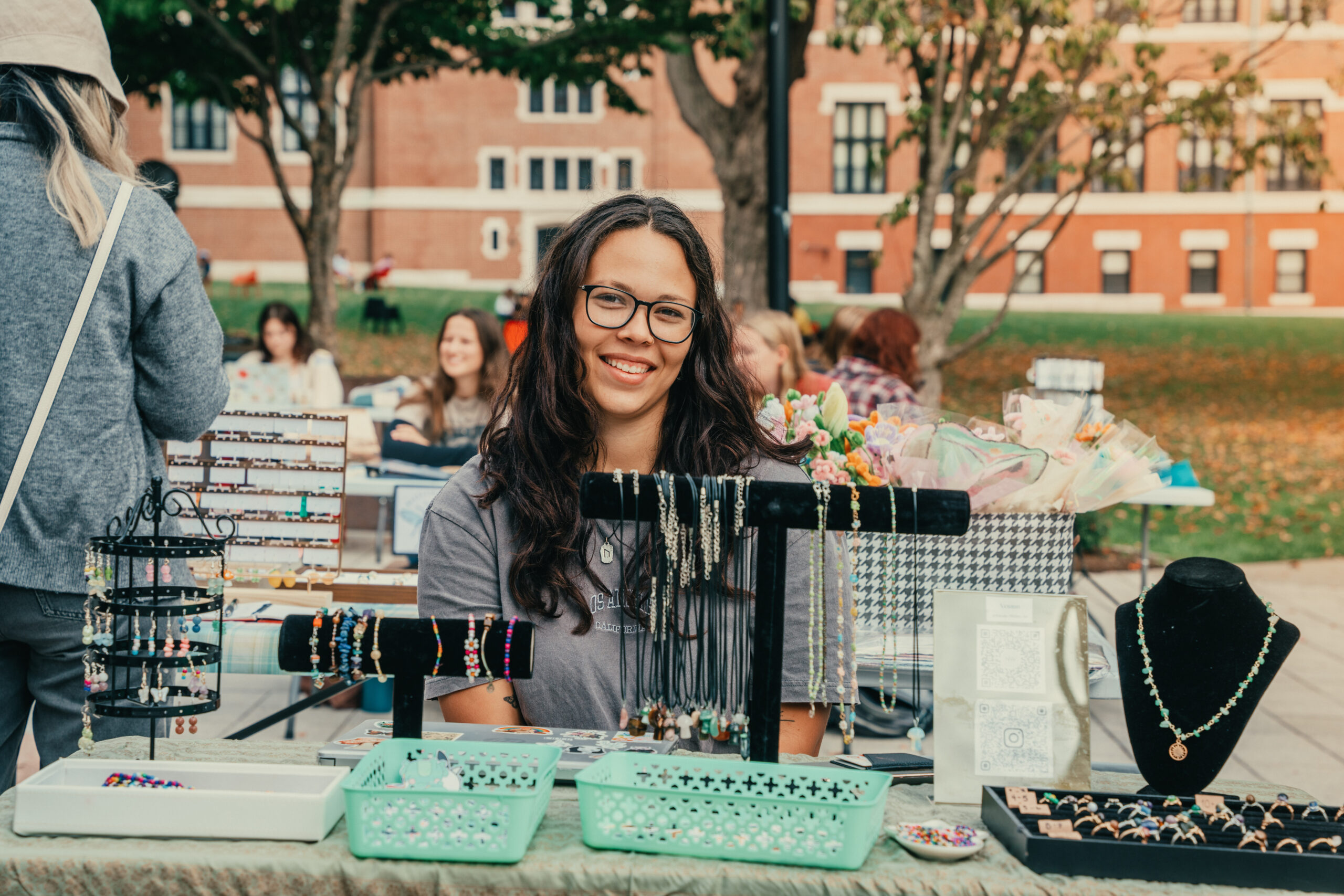 student sells jewelry