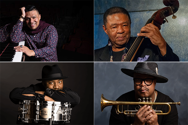 Clockwise from top left: Benito Gonzalez, Buster Williams, Nicholas Payton, and Lenny White