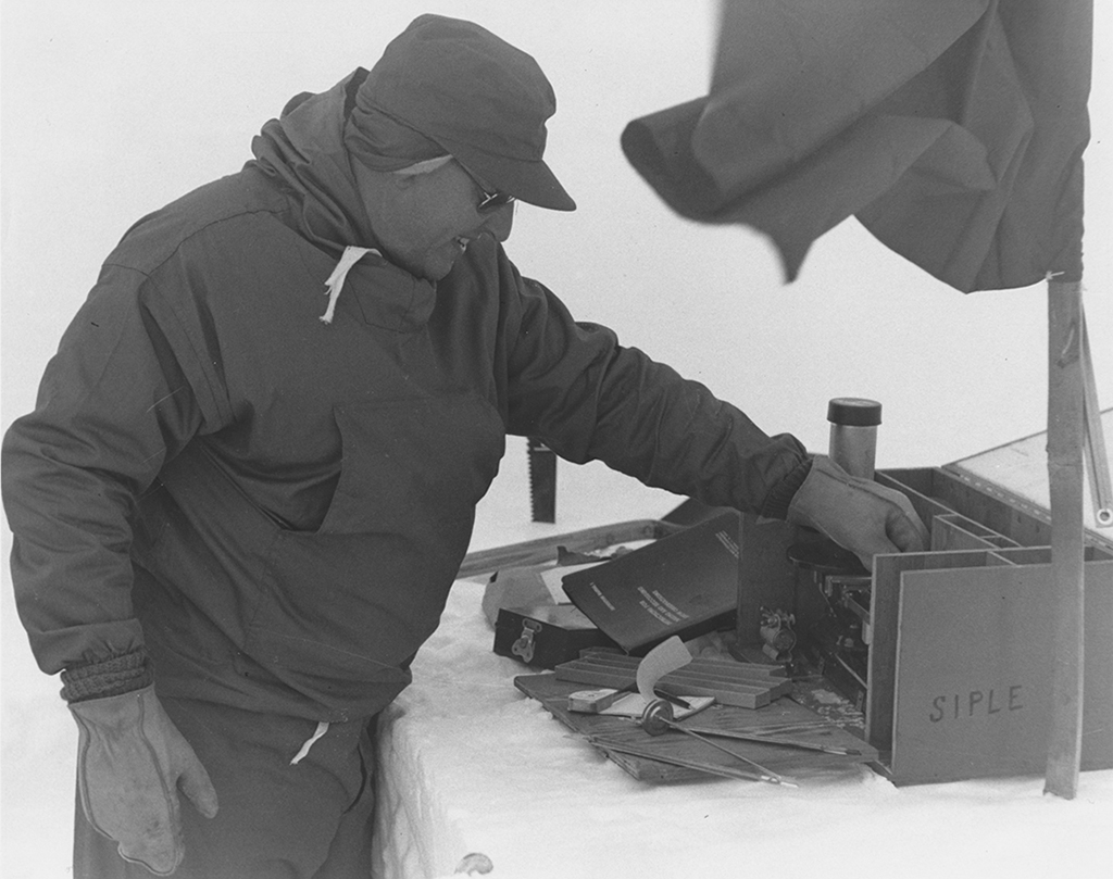 Paul Siple, Ph.D. ‘39, on an expedition to the South Pole.