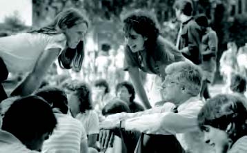 Richard Traina with students