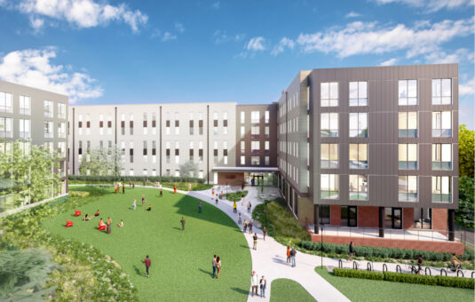 Main Street project courtyard render