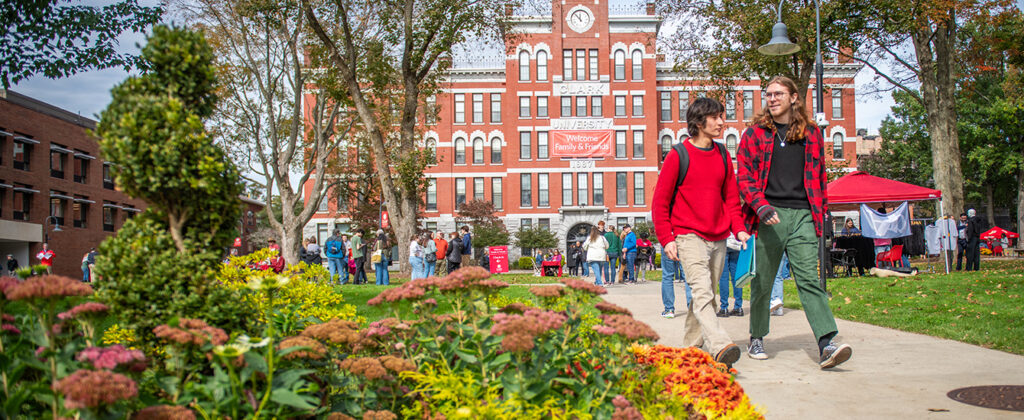 fall foliage in front of Jonas Clark building for community standards hero