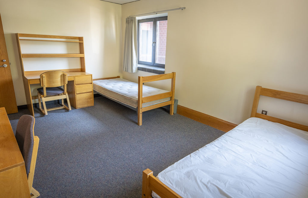 Maywood Hall dorm room with double beds