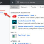 Screenshot of software filter
