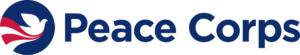Peace Corps logo with a white dove symbol and flag motif