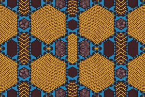 African textile motif to convey the cultural complexity and vibrance of the continent