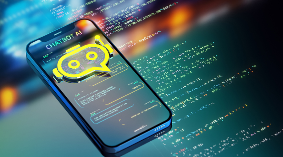 generative artificial intelligence - phone with chatbot on it.