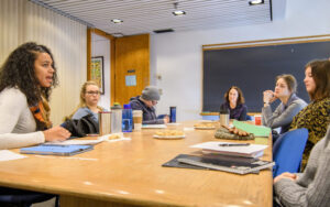 sociology students in conference room