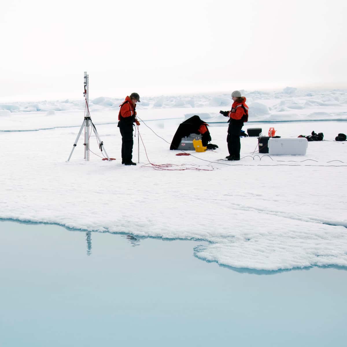 Karen Frey studying the Arctic