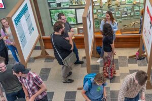students present research at ClarkFEST, a poster session