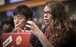 students participate in class