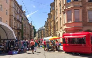 A street festival in Stuttgart, Germany.