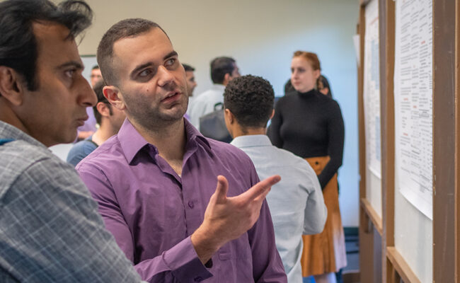 Students at poster event