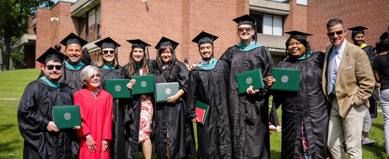 MPA-SL third cohort at Clark’s 2023 graduate commencement ceremony.