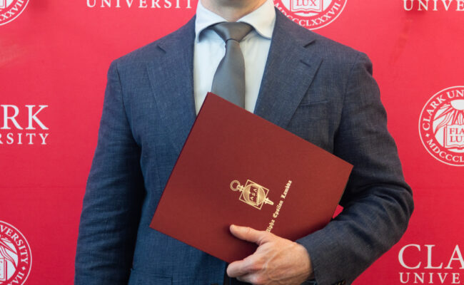 graduate student receiving award