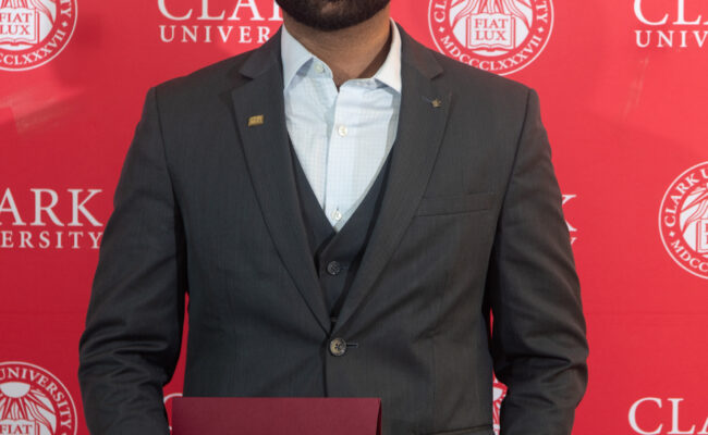 graduate student receiving award