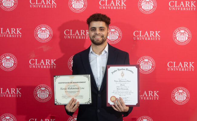 graduate student receiving award