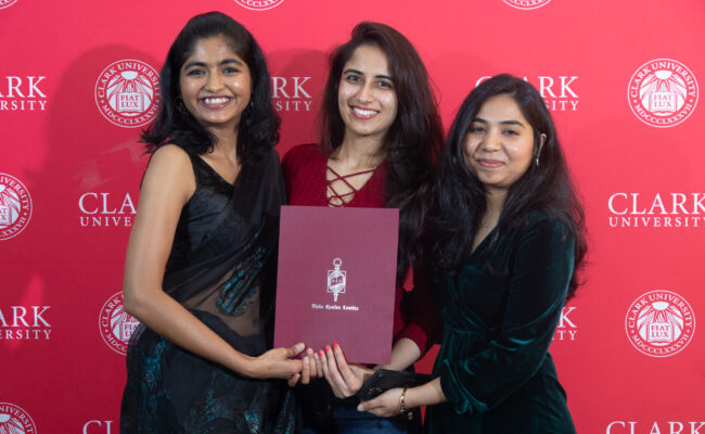 graduate student receiving award