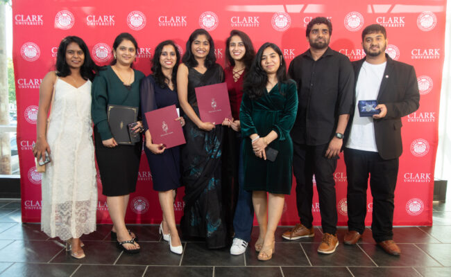 graduate student receiving award