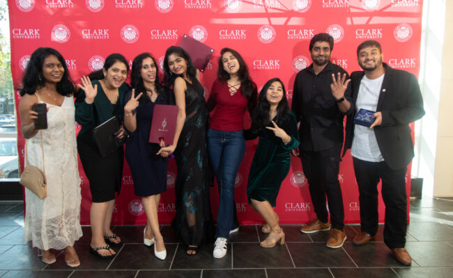 graduate student receiving award