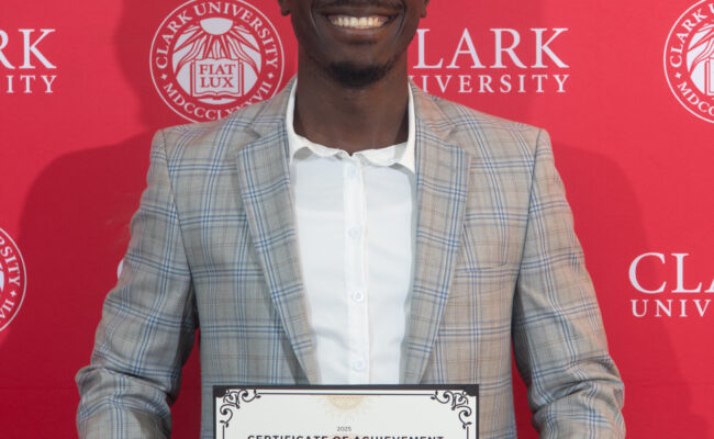 graduate student receiving award