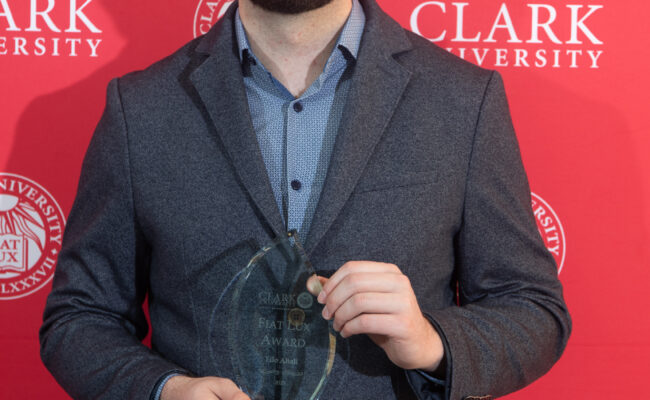 graduate student receiving award