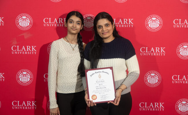 graduate student receiving award