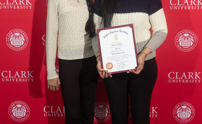graduate student receiving award