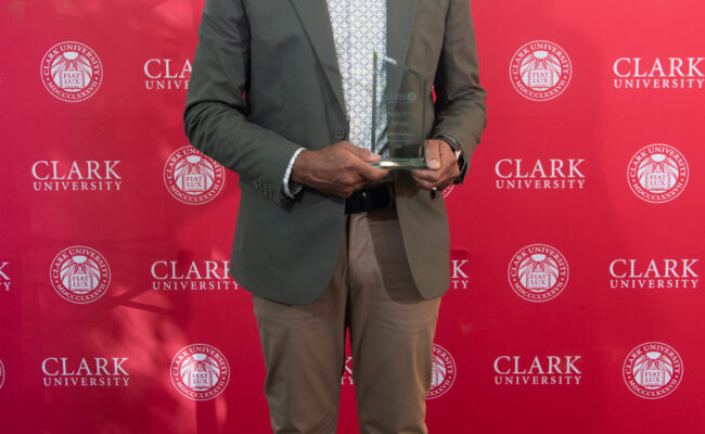 graduate student receiving award