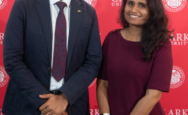 graduate student receiving award