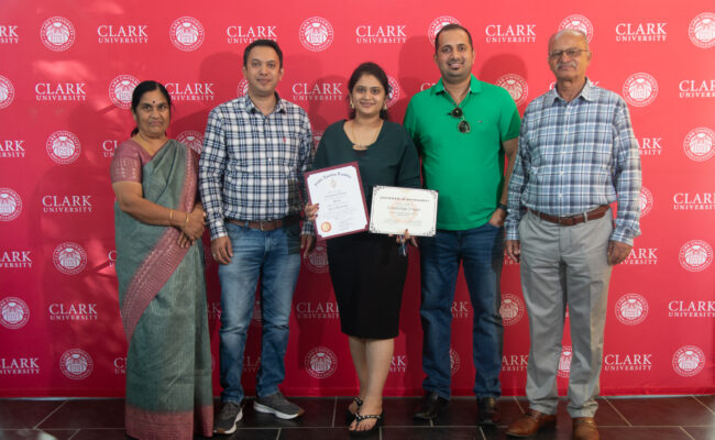 graduate student receiving award