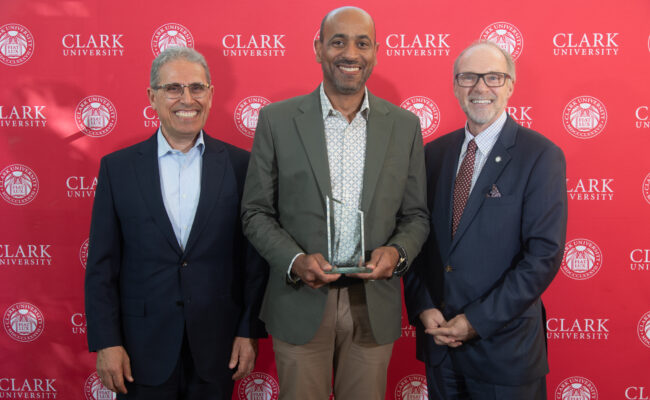 graduate student receiving award