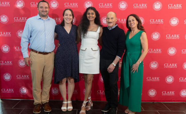 graduate student receiving award