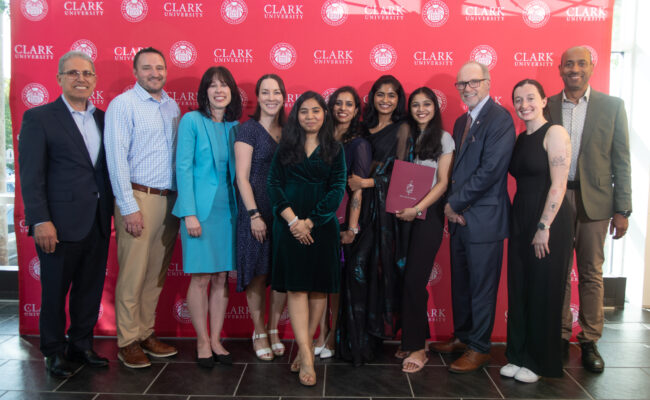 graduate student receiving award