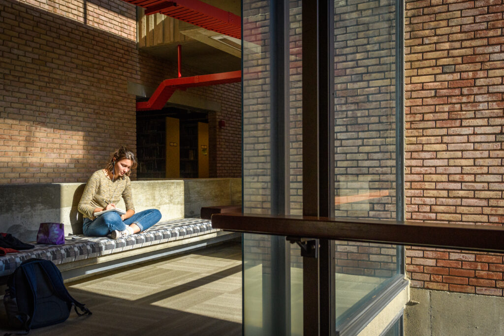 Student Studying Goddard Library