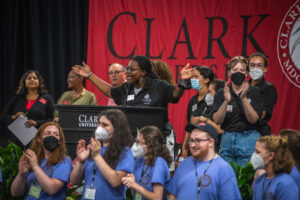 Advisers and Orientation staff at move-in event for students