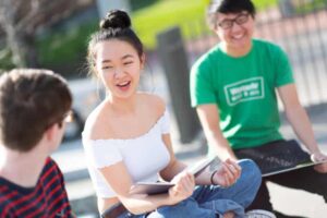 students enjoying the outdoors