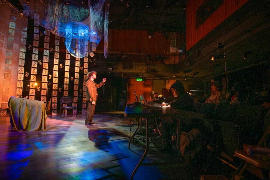 Student rehearsing at Little Center