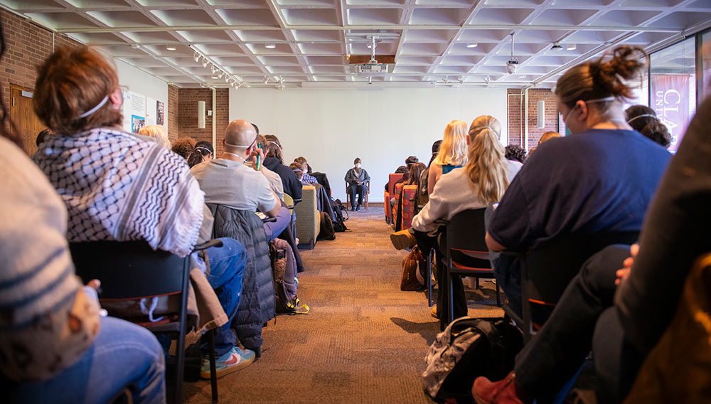 A recent lecture at the Higgins center featuring Demity Frazier
