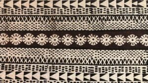 Fijian masa, a hand-printed designs on bark cloth