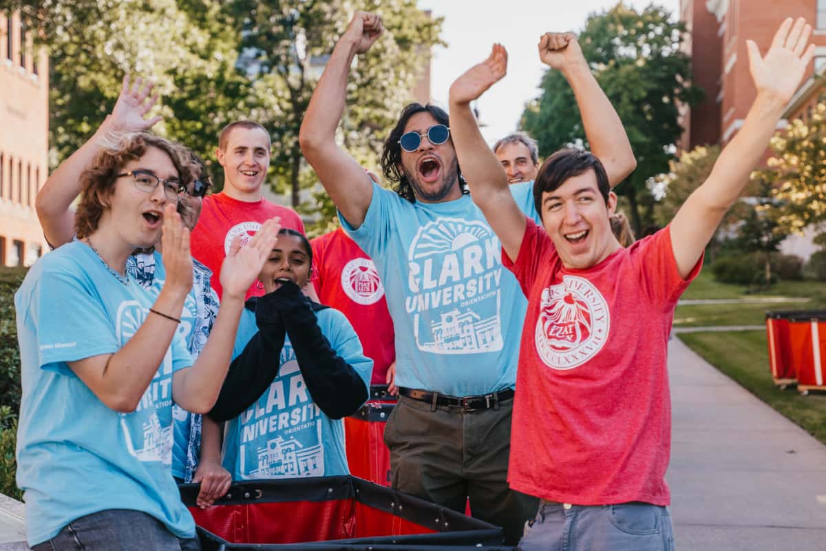 students welcome first years to campus
