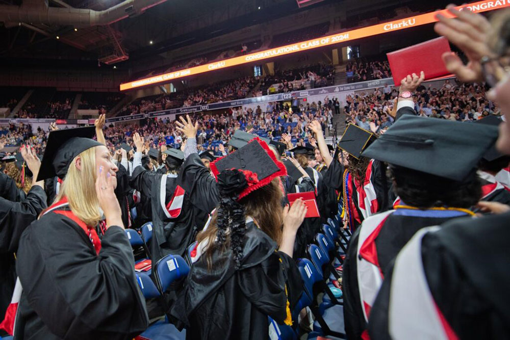 Students celebrate during Commencement 2024